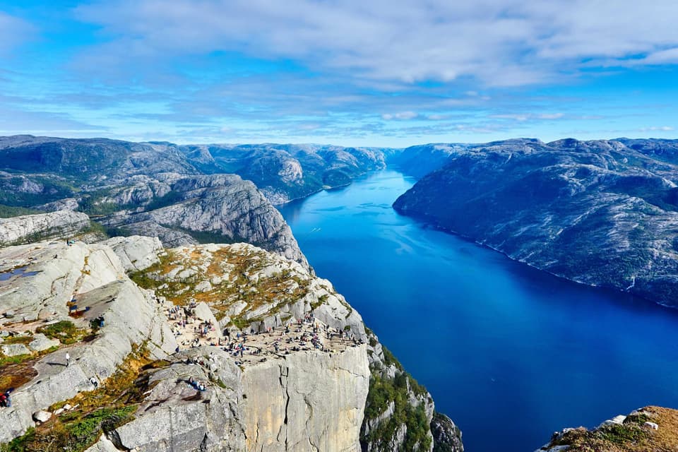 Fjord seen from a cliff